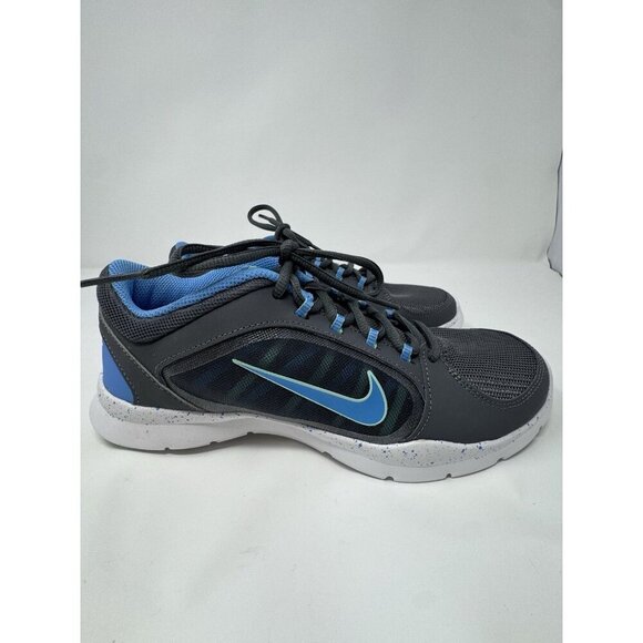 Size 7.5 - Nike Flex Trainer 4 Dark Grey University Blue New In Box - Picture 8 of 10